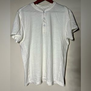 RAG&BONE NEW YORK HENLEY SHORT T WHITE MEDIUM